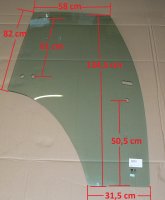 Türscheibe rechts YTO MF504 / SG254 u. SG354 neues...