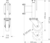 Stützrad Schneeschild für CPK - CPKV - CPLH - CPLV