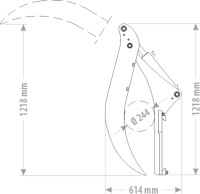 Holzgreifer Niederhalter für Palettengabel