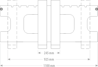 Palettengabel mit Gabelträger 1100mm 1,6T