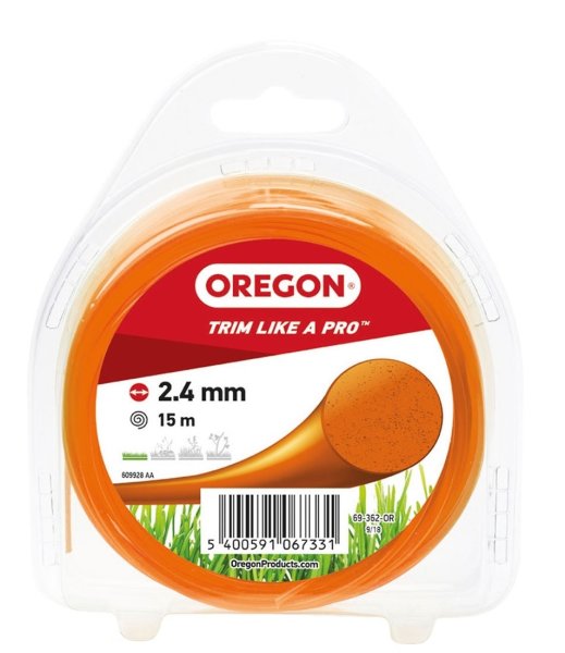 Oregon Trimmerfaden Orange, 2,4 mm x 15 m