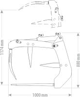 Krokodilgebiss 1,80m 2 Hydraulikzylinder