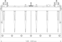 Krokodilgebiss 1,80m 2 Hydraulikzylinder