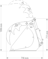 Greifschaufel MINI 1,30m Volumen 0,39m³