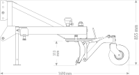 Planierschild leicht mechanisch 1,60m