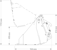 Klappschaufel 4 in 1 Standard 1,40m Volumen 0,42m³