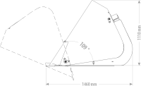 Volumen-Hochkippschaufel 1,40m Volumen 0,96m³