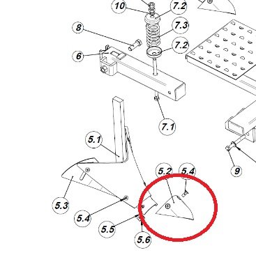 Bomet Häufelspitze Schar für Häufler inkl. Schrauben