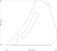 Standardschaufel 1,20m Volumen 0,36m³