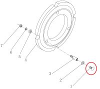 1. Schraube Schloßschraube f. Radgewicht SG354