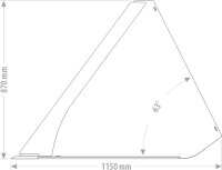 Schwergutschaufel MINI 1,40m Volumen 0,71m³