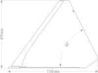 Gewalzte Kornschaufel MINI 1,40m Volumen 0,67m³