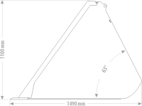 Gewaltzte Kornschaufel Volumen 1,60m Volumen 1,26m³