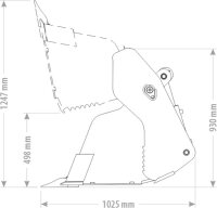 Klappschaufel 4 in 1 MAXI 1,60m Volumen 0,56m³