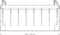 Hochkippschuafel mit Gebiss 1,40m Volumen 0,50m³