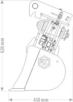 Grabenraumlöffel Hydraulisch 1,9 – 2,6T