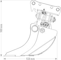 Skandinavische Tieflöffel Hydraulisch 6 – 8,5 T