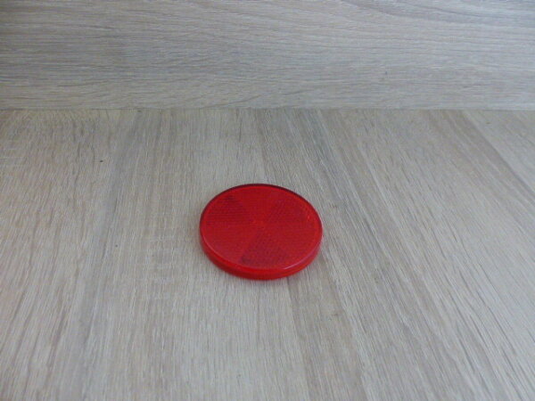 Rückstrahler Ø 60mm rot selbstklebend