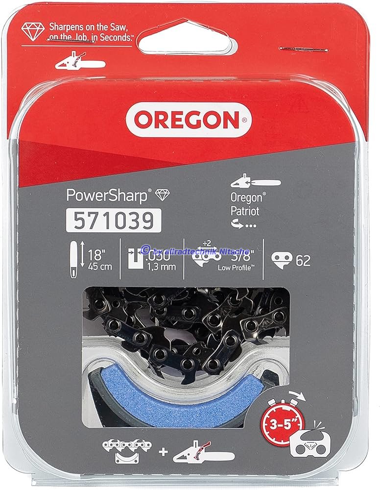 Oregon Sägekette 90SG Halbmeißel, 50 Glieder Für 35cm Schwert, 3/8" 1.1mm